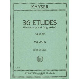 Kayser Heinrich Ernst 36 Elementary Progressive Studies Op. 20 Violin by Josef Gigold International